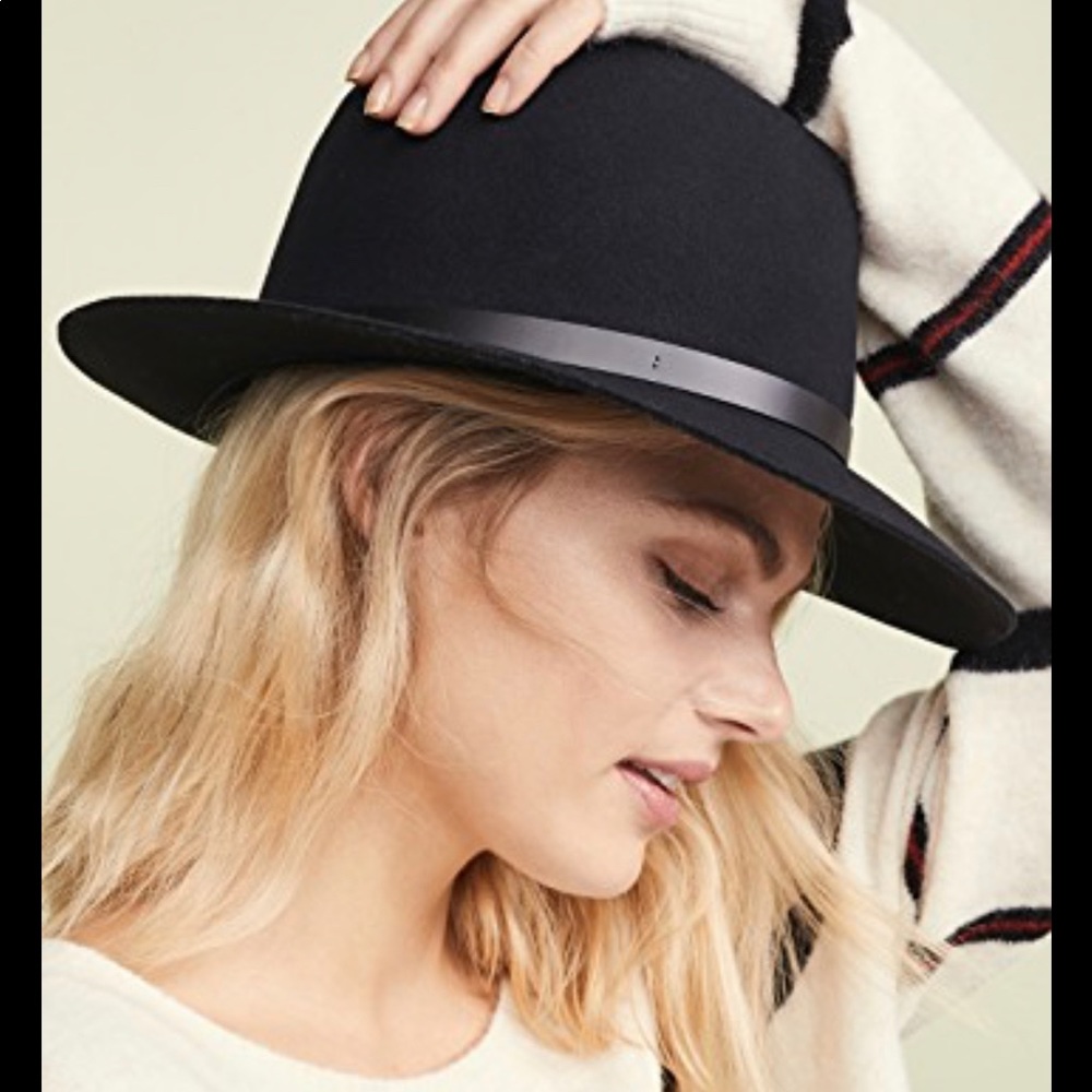 Rag & Bone Floppy Brim Fedora - Black - NWT